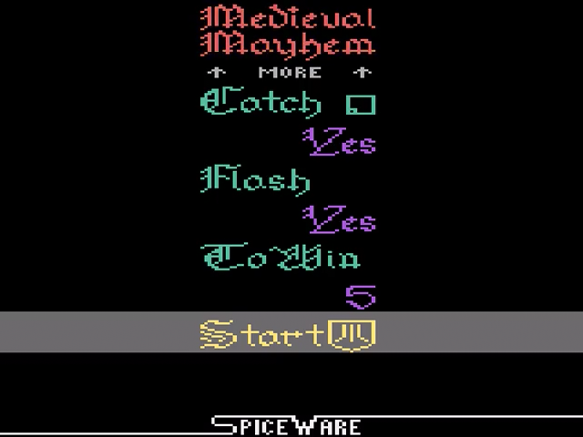 Medieval Mayhem (Homebrew) — Title screen